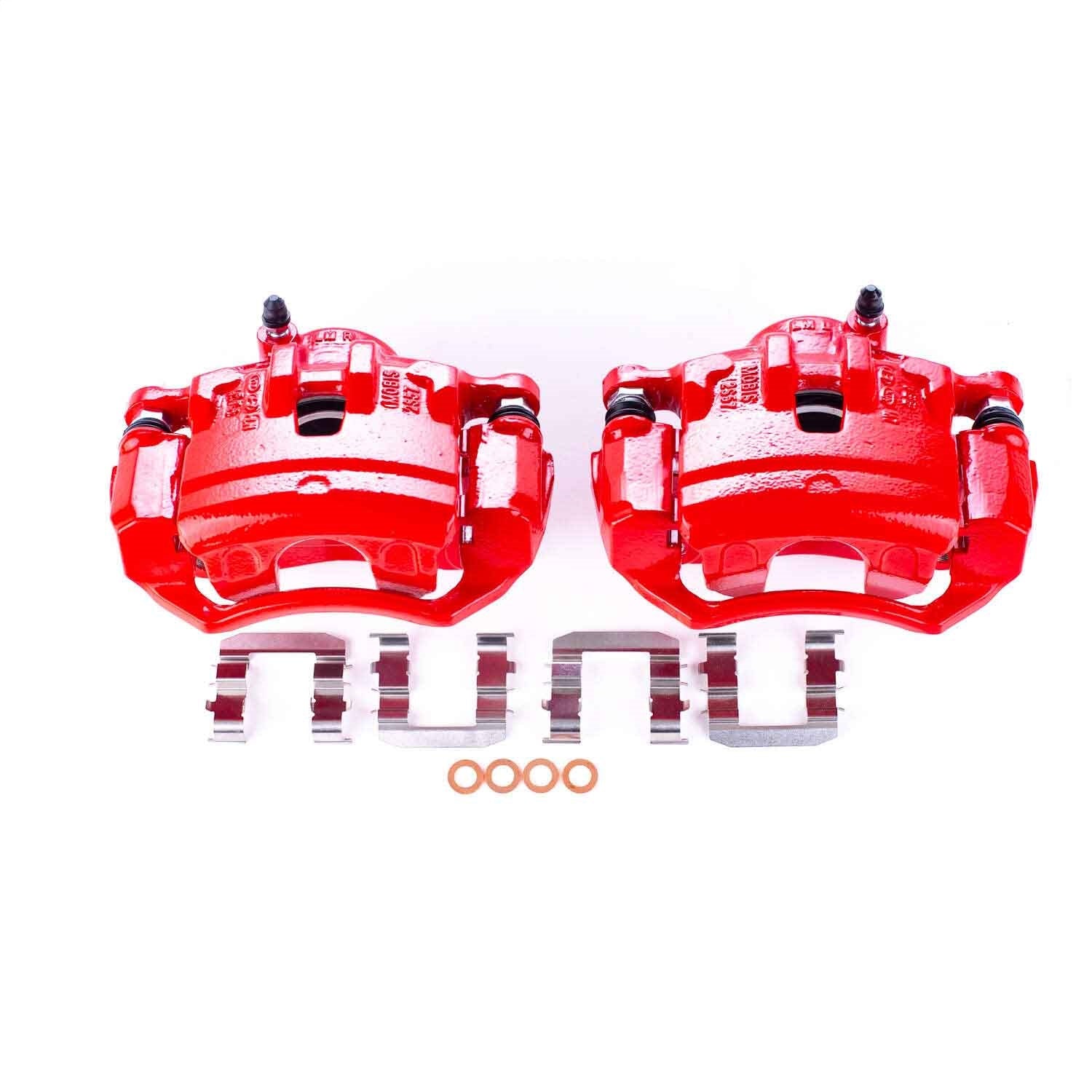 PowerStop Caliper Kit | 2010–2012 Hyundai Tucson Front Red (S6404)