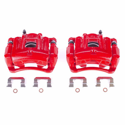 PowerStop Front Red Calipers | 2013–2016 Hyundai Santa Fe Sport (S6462S)
