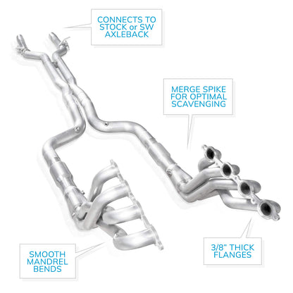 Stainless Works SCA16HCST for 16-22 Chevy Camaro 6.2L Stainless Power Long Tube