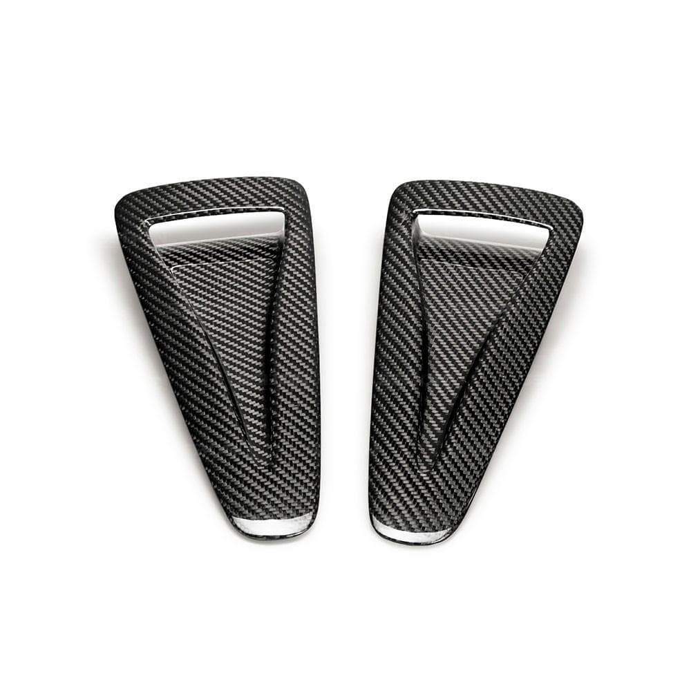 Seibon OEM-Style Carbon Fiber Hood Scoops (Pair) | 2009-2018 Nissan GT-R R35 (AD0910NSGTR-OE)