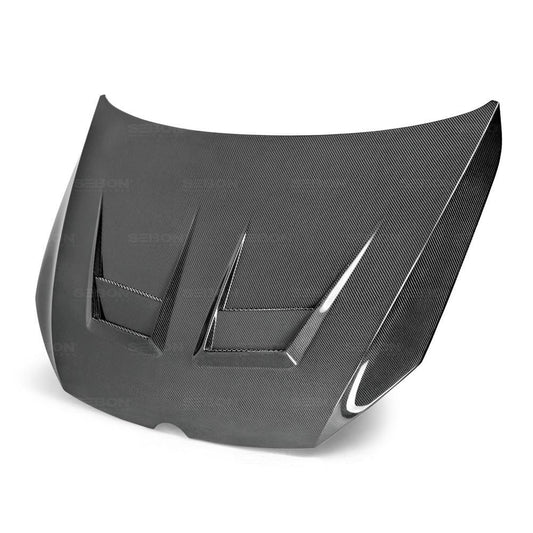 Seibon DV-Style Carbon Fiber Hood | 2015-2021 Volkswagen Golf/GTI/Golf R (HD12VWG7-DV)