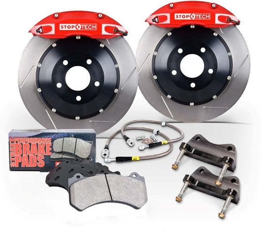 Stoptech ST-40 Slotted Front Big Brake Kit with Red Calipers | 2022 Subaru BRZ/Toyota 86 and 2013-2021 Subaru BRZ/Scion FR-S/Toyota 86 (83.827.4300.71)