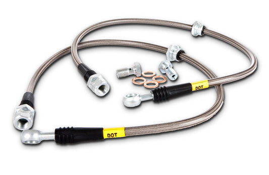 StopTech Stainless Rear Steel Brake Lines | 2013-2018 Subaru BRZ/Scion FR-S, 2013-2017 Subaru WRX STI, and 2008-2012 Subaru Impreza (950.47508)