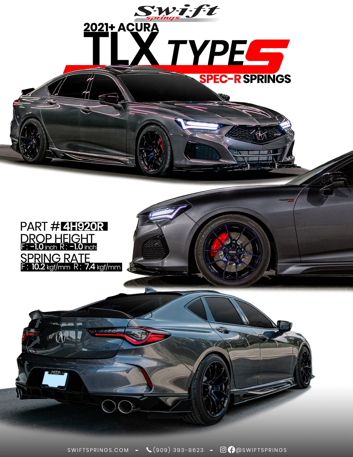 Swift Spec-R Lowering Springs for 2021+ Acura TLX Type S