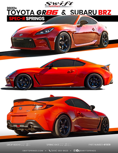 Swift Spec-R Lowering Springs for 2022+ Toyota GR86 (ZN8)
