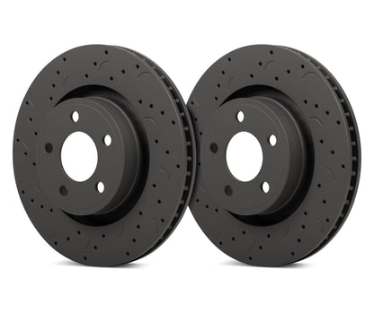 Hawk Talon 1993 Subaru Impreza Base Sedan / FWD Drilled and Slotted Front Brake Rotor Set