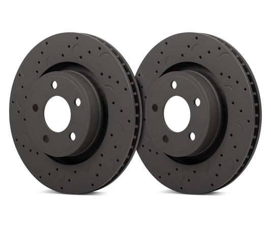 Hawk Talon 2013 Acura ILX Base 300mm Front Rotor Drilled and Slotted Front Brake Rotor Set