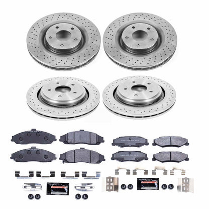 PowerStop 06-09 Cadillac XLR Front & Rear Track Day Brake Kit (TDBK4400)