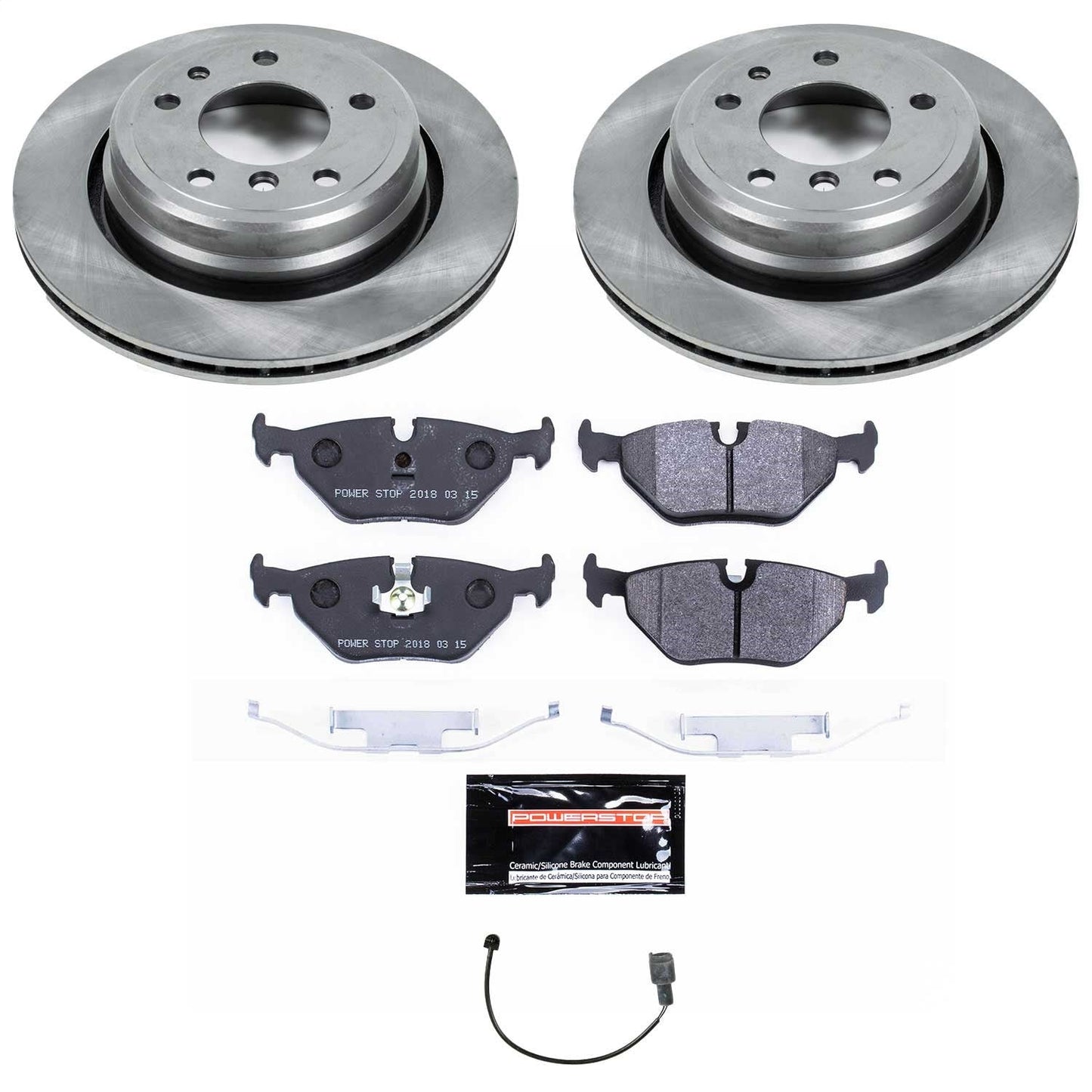 PowerStop 94-95 BMW 540i Rear Track Day SPEC Brake Kit (TDSK557)