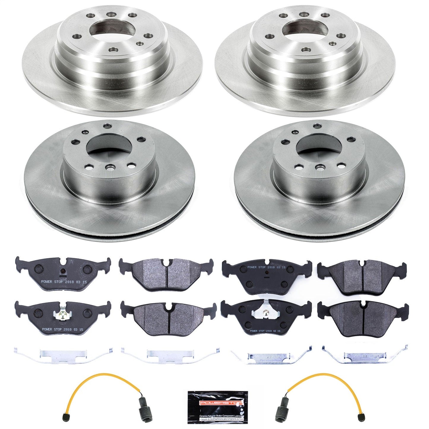PowerStop 1989 BMW 525i Front & Rear Track Day SPEC Brake Kit (TDSK7335)