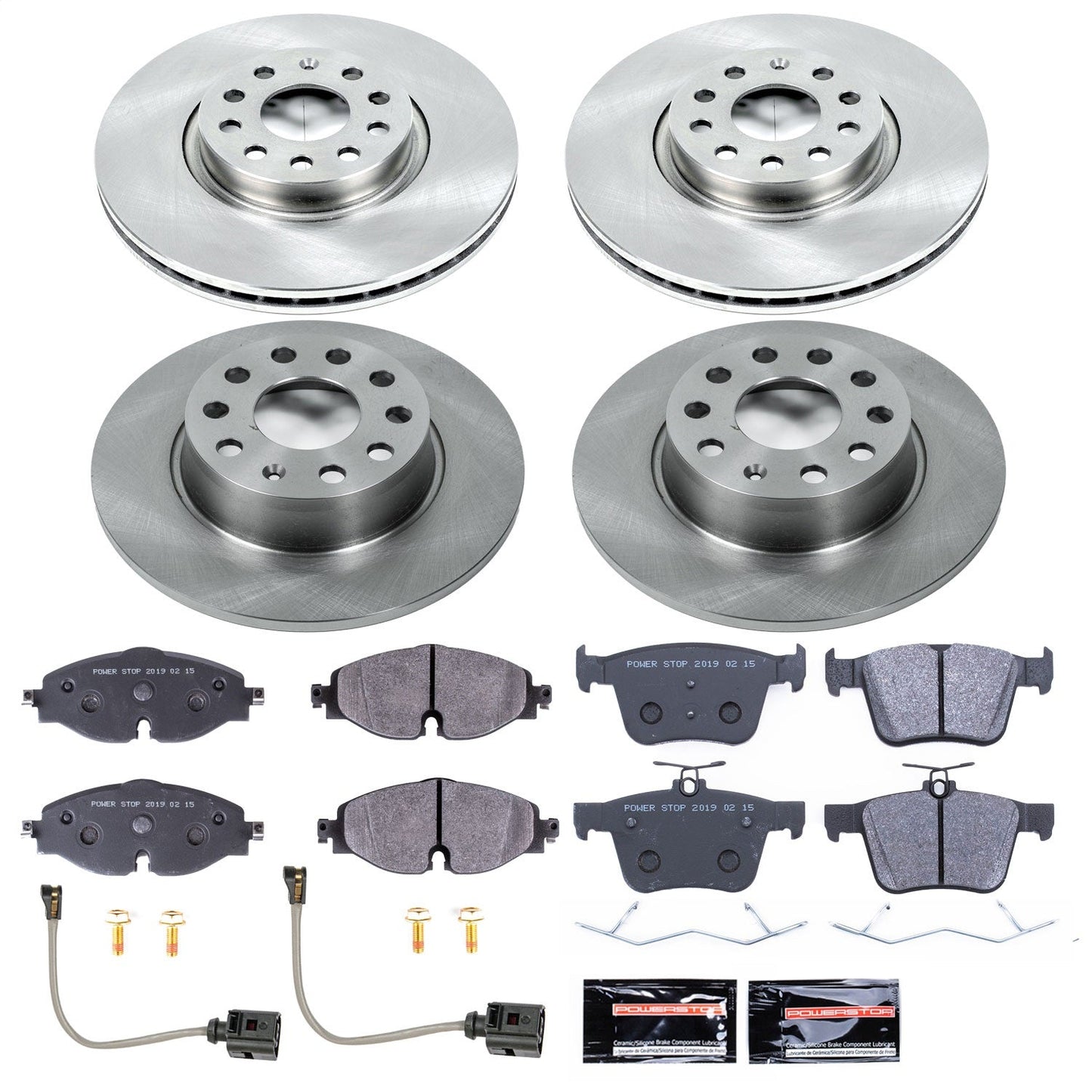 PowerStop 15-18 Audi A3 Front & Rear Track Day SPEC Brake Kit (TDSK7502)