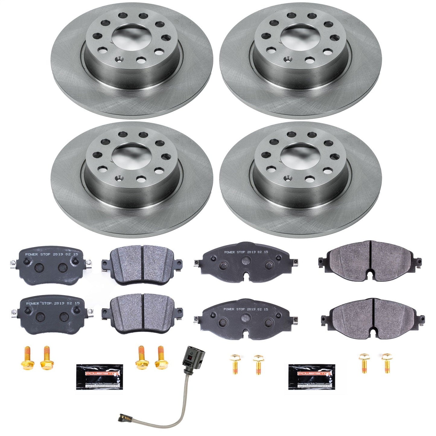 PowerStop 2019 Volkswagen Golf Alltrack Front & Rear Track Day SPEC Brake Kit (TDSK8364)