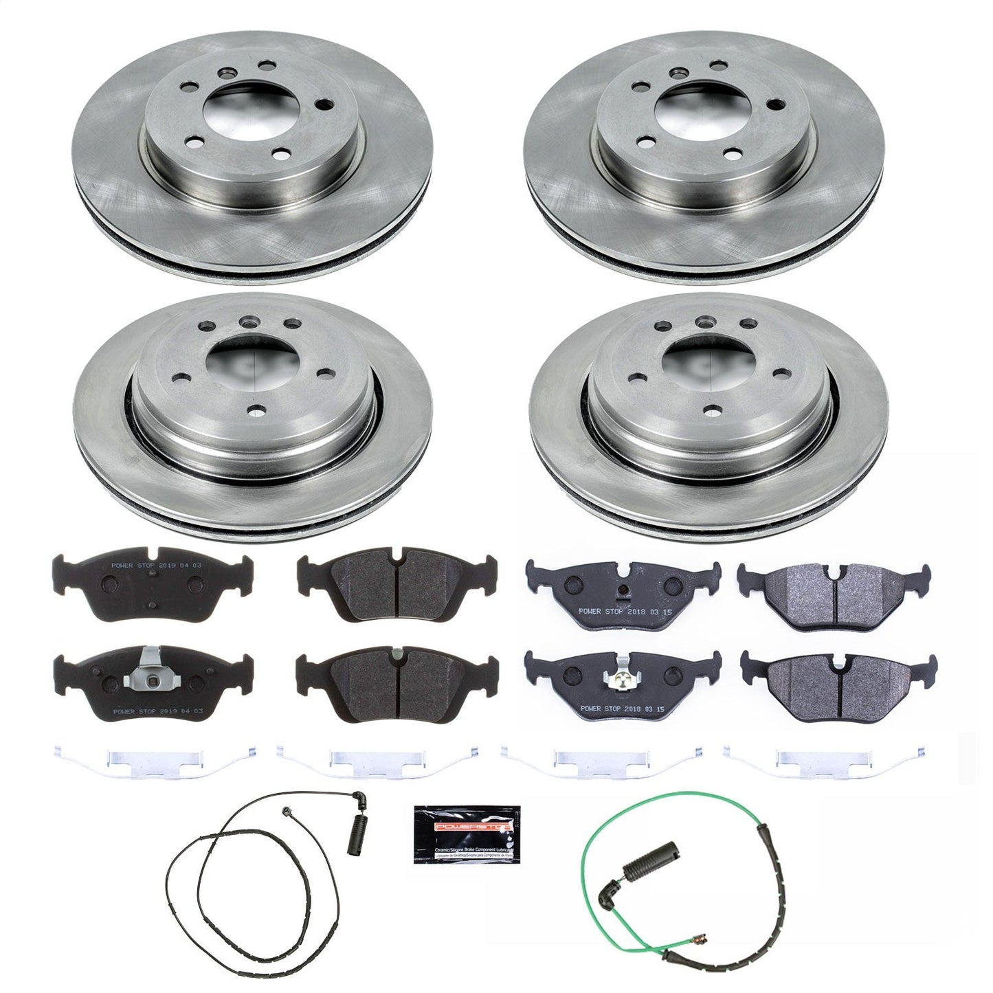 PowerStop 01-05 BMW 325xi Front & Rear Track Day SPEC Brake Kit (TDSK874)