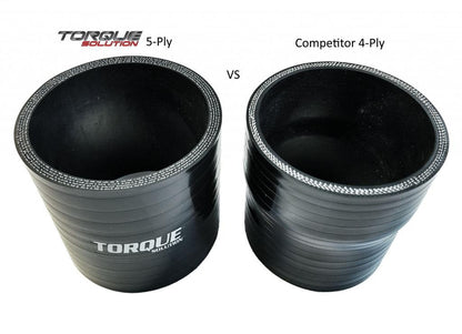 Torque Solution 90° Silicone Elbow Hose - 3in (TS-CPLR-90D3BK)