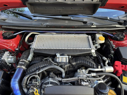 Torque Solution Front Strut Tower Brace Titanium Burnt Blue 2022-2025 WRX