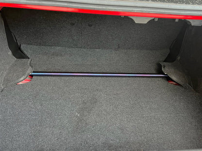 Torque Solution Rear Strut Tower Brace Titanium Brushed Raw 2022-2025 WRX