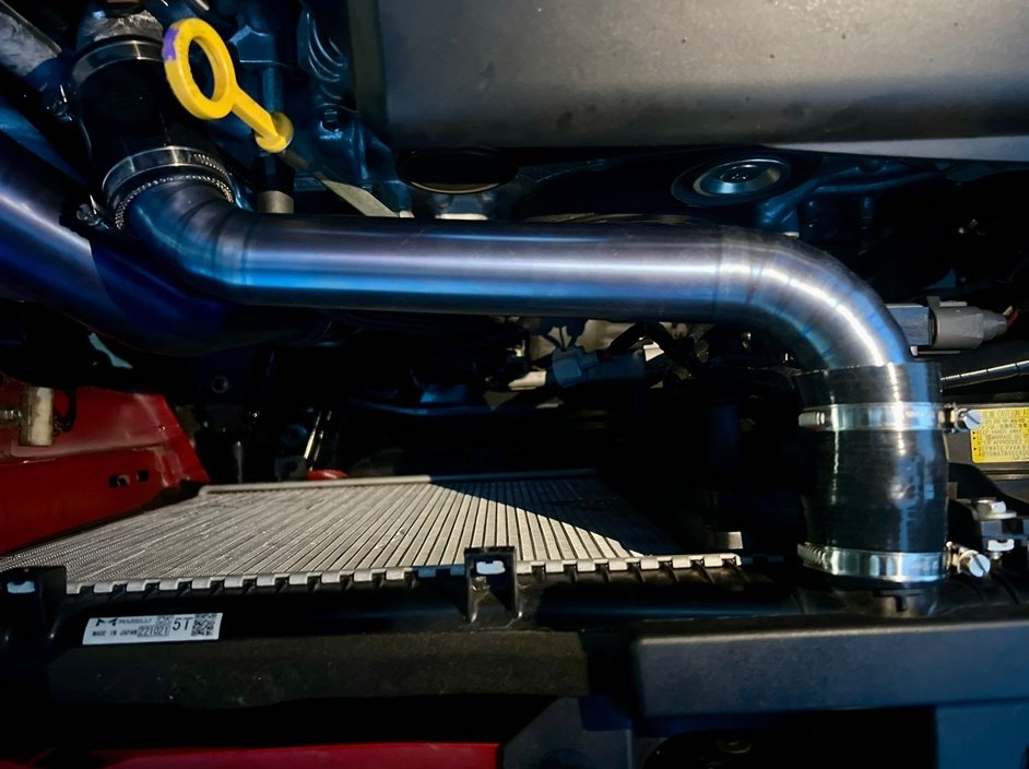 Torque Solution Titanium Radiator Pipe Kit Brushed 2022-2024 WRX