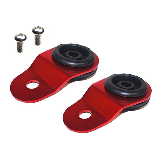 Torque Solution Radiator Mount Pair w/ Inserts - Red | 2001-2006 Mitsubishi Evo 7/8/9 (TS-EV-008ic)