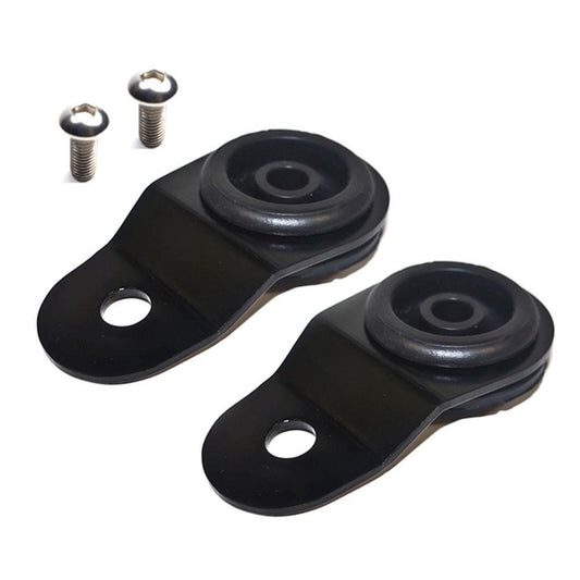 Torque Solution Radiator Mount Pair w/ Inserts - Black | 2001-2006 Mitsubishi Evo 7/8/9 (TS-EV-009ic)