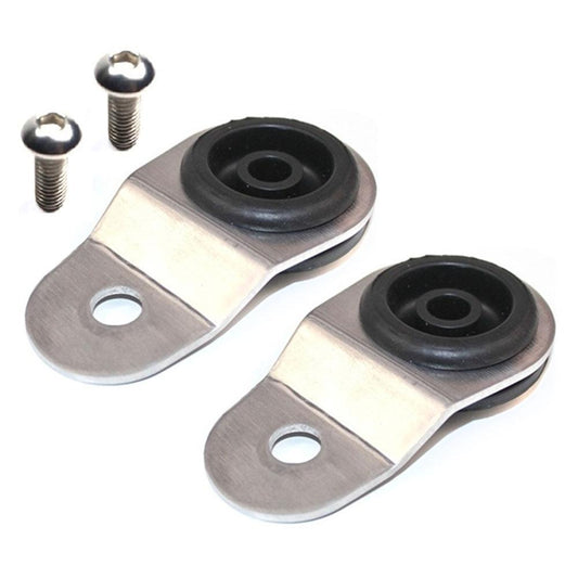 Torque Solution Radiator Mount Pair w/ Inserts - Silver | 2001-2006 Mitsubishi Evolution 7/8/9 (TS-EV-010ic)