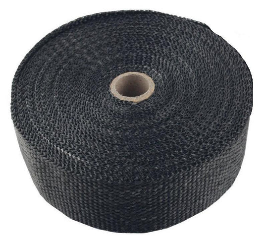 Torque Solution 2" x 100' Exhaust Wrap - Black Fiberglass (TS-EW-2X100BK)