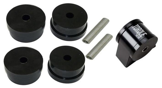 Torque Solution Side Mount Inserts & Billet Front Engine Mount Combo | 08-17 Mitsubishi Lancer & Evo X / 08-09 Dodge Caliber SRT-4 (TS-EX-004)
