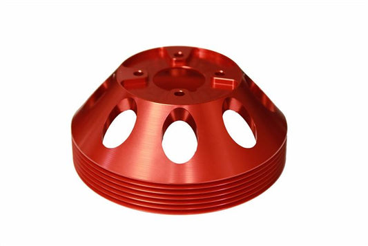 Torque Solution Lightweight Red Water Pump Pulley | 2010-2013 Hyundai Genesis Coupe 3.8 (TS-GEN-003R)