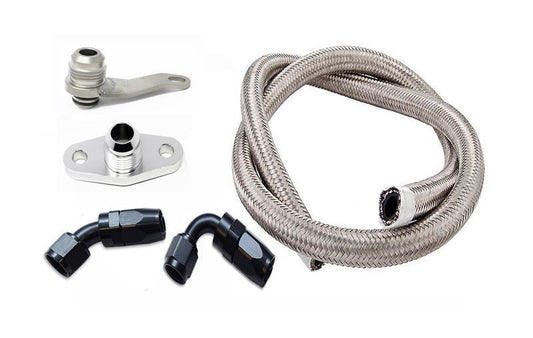 Torque Solution -10AN Turbo Oil Return Line Kit for GT/GTX and Borg Warner EFR | Subaru EJ (TS-SU-486K-G)
