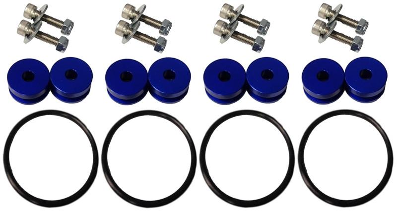 Torque Solution Blue Billet Bumper Quick Release Kit Combo (TS-UNI-026BLc)