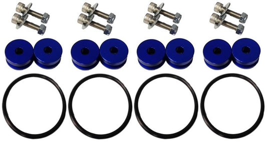 Torque Solution Blue Billet Bumper Quick Release Kit Combo (TS-UNI-026BLc)