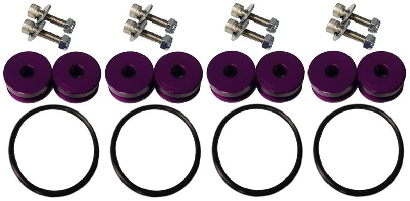 Torque Solution Purple Billet Bumper Quick Release Kit Combo (TS-UNI-026PRc)
