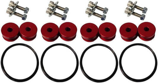 Torque Solution Red Billet Bumper Quick Release Kit Combo (TS-UNI-026Rc)
