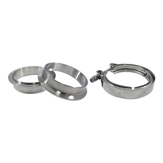Torque Solution 3" 76mm SS V-Band Clamp & Flange Kit (TS-VBK-3)