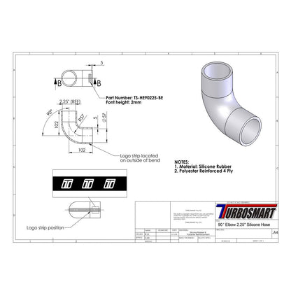 Turbosmart 90deg Elbow 2.25" (TS-HE90225)