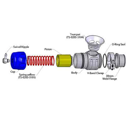 Turbosmart Universal Supersonic Blow Off Valve - Blue (TS-0205-1300)