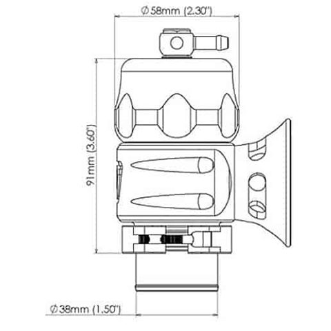 Turbosmart Universal Supersonic Blow Off Valve - Blue (TS-0205-1300)