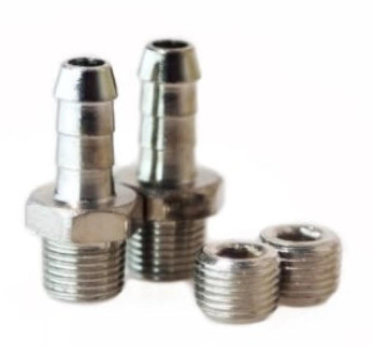 Turbosmart WG 50/60 1/8npt - 6mm Hose Tail Fitting Kit w/ Plug (TS-0502-3009)