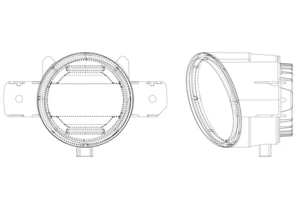 AlphaRex Universal Acura/Ford/Honda/Jaguar/Lincoln/Mitsubishi/Nissan/Subaru DoubleTap Dual Color LED Projector Fog Lights