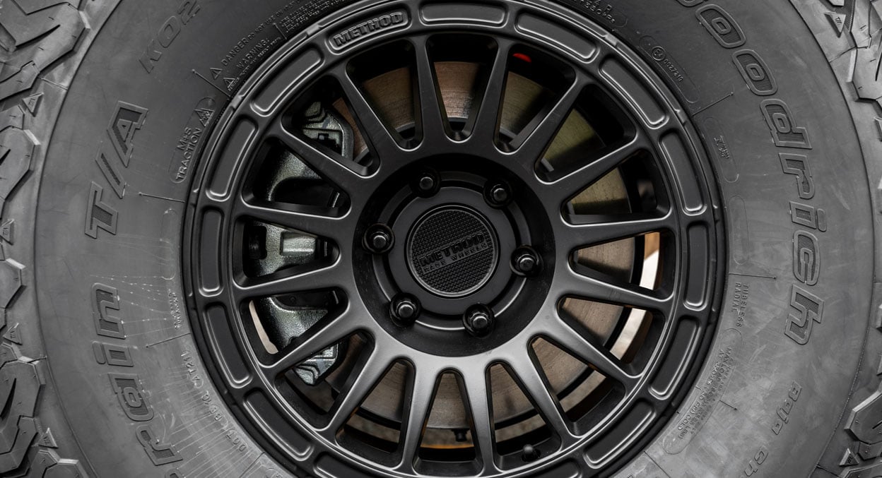 (set of 4) Method MR314 Matte Black | 17x7.5" +30mm | 5x108mm Wheel