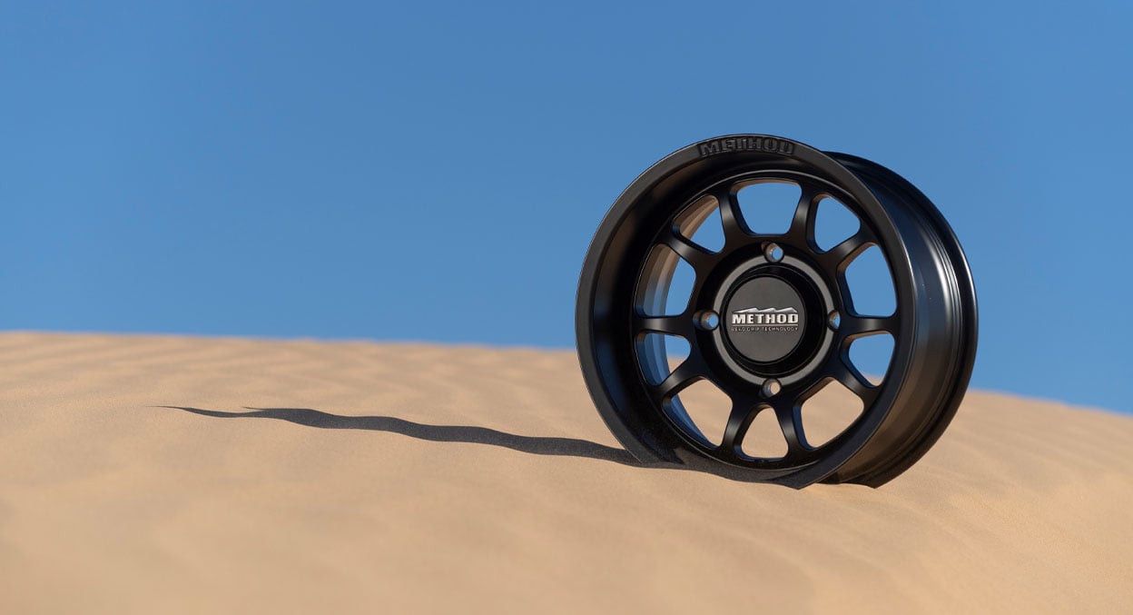 (set of 4) Method MR409 UTV Bead Grip Matte Black | 15x10" +0mm | 6x5.5in Wheel