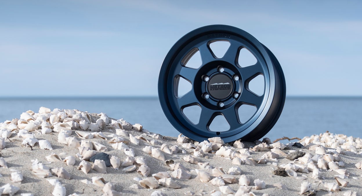 (set of 4) Method MR701 Bahia Blue | 17x9" -12mm | 5x5in Wheel