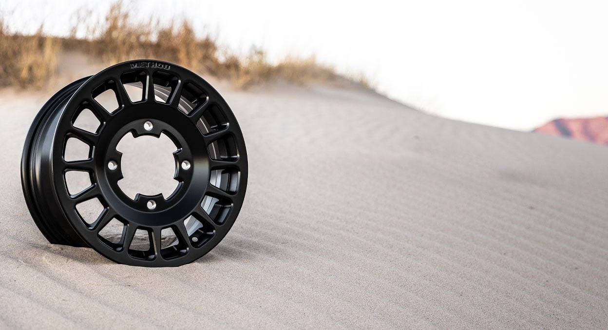 (set of 4) Method MR407 UTV Bead Grip Matte Black | 15x6" +51mm | 4x156mm Wheel