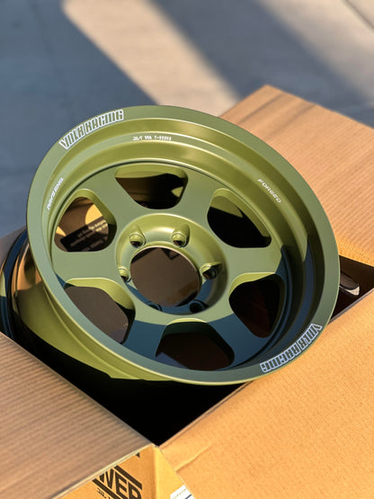 Volk Racing TE37XT M-Spec 17x8.5 -10 6x139.7 Matte Green (SET)