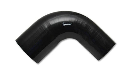 4 Ply 90 Degree Reducer Elbow, 2" ID x 2.5" ID x 4.5" Length Black by Vibrant Performance