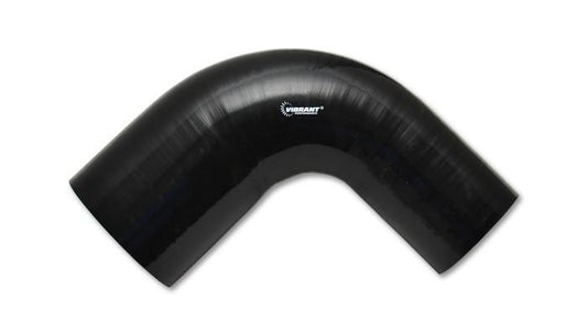 4 Ply 90 Degree Reducer Elbow, 2" ID x 2.5" ID x 4.5" Length Black by Vibrant Performance