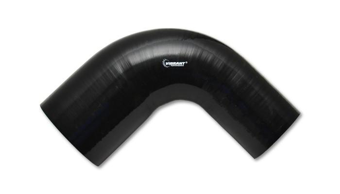4 Ply 90 Degree Reducer Elbow, 3" ID x 4" ID x 8" Leg Length Black by Vibrant Performance