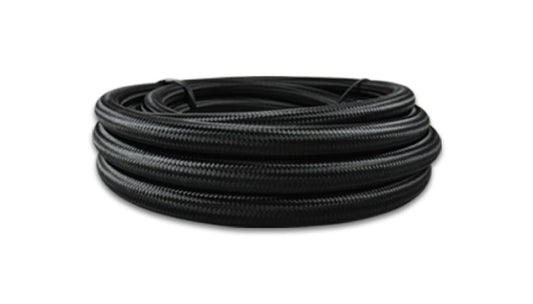 Vibrant Performance Braided Rubber Lined Flex Hose Black Nylon -4AN