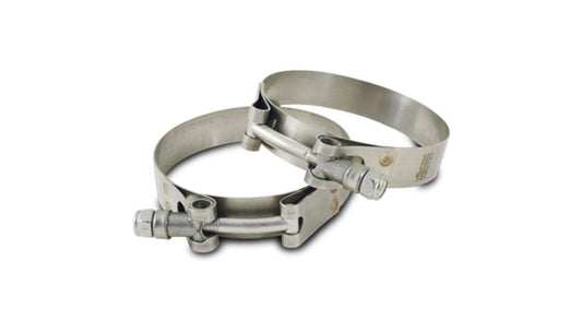 Vibrant Performance Stainless Steel T-Bolt Clamp Pair 2.75"-3.00"