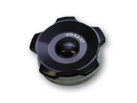 2" OD Aluminum Weld Bung + Black Aluminum Threaded Cap by Vibrant Performance