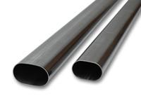 4" Oval (nominal) T304 Stainless Steel Straight Tubing 5 feet long by Vibrant Performance
